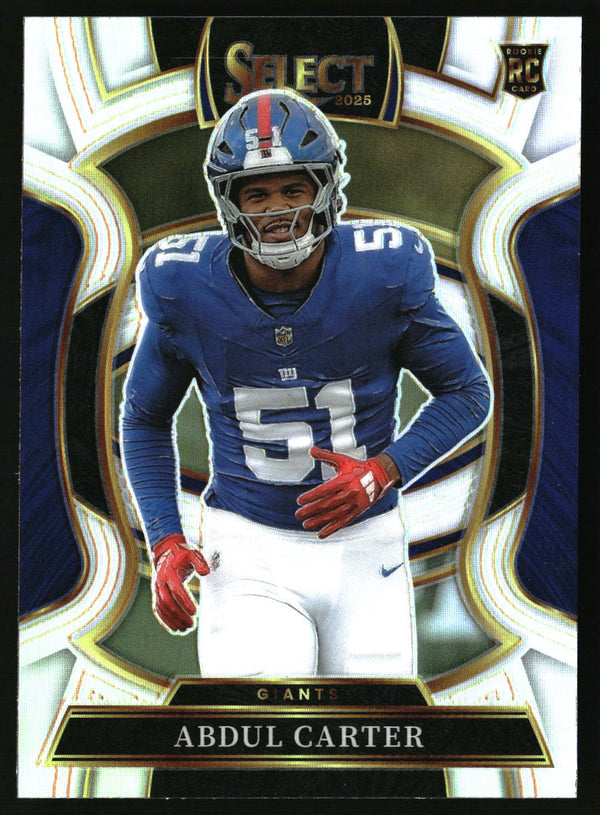 Abdul Carter 2025 Panini Select #95 Silver Prizm RC