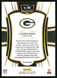 Jayden Reed 2025 Panini Select #166 Silver Prizm