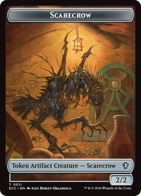 Scarecrow // Treasure Double-Sided Token [Lorwyn Eclipsed Tokens]