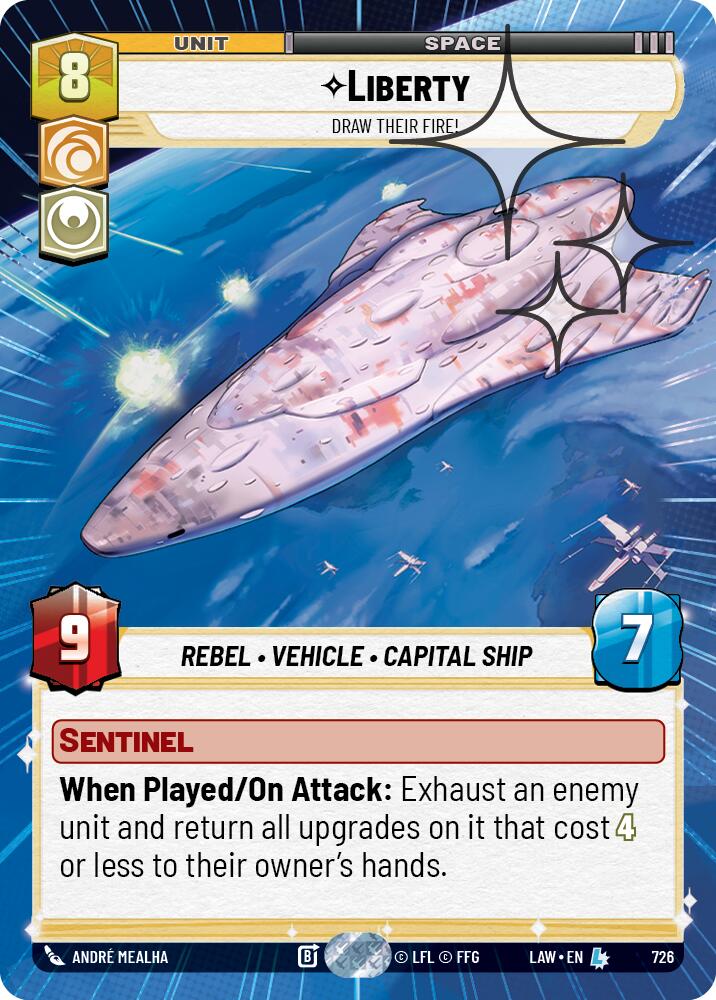 Liberty - Draw Their Fire! (726) (Hyperspace Foil) (726) [A Lawless Time]