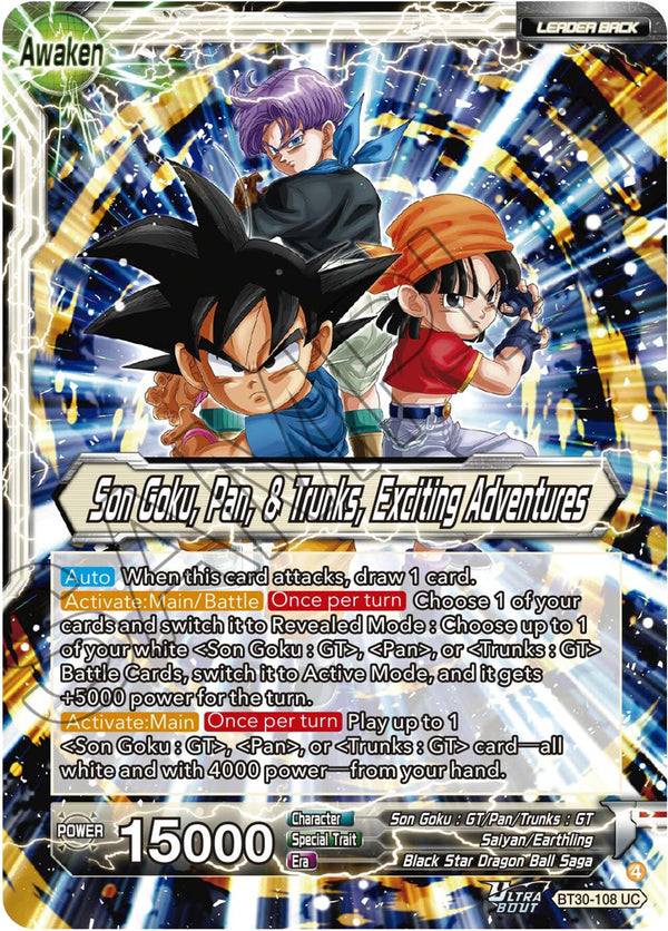 Son Goku, Pan, & Trunks // Son Goku, Pan, & Trunks, Exciting Adventures (BT30-108) [Three Glorious Fighters]