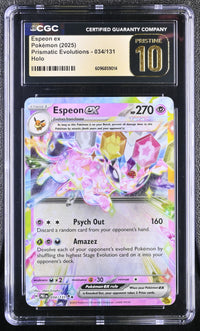 Espeon ex #034/131 2025 Prismatic Evolutions CGC 10