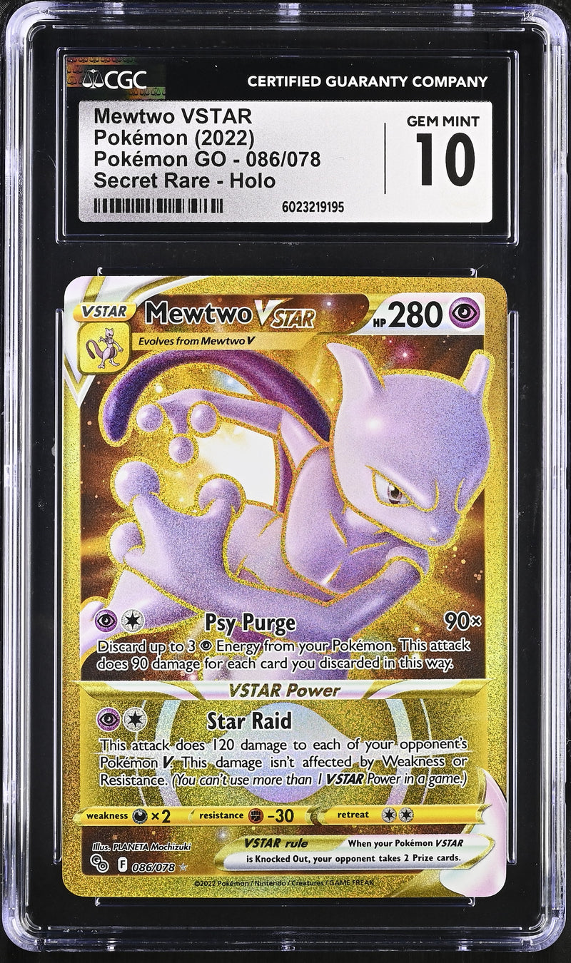 Mewtwo VSTAR #086/078 2022 Pok^mon GO CGC 10