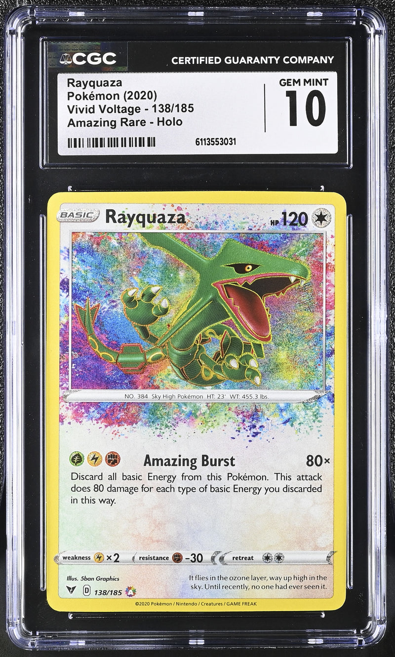 Rayquaza #138/185 2020 Vivid Voltage CGC 10