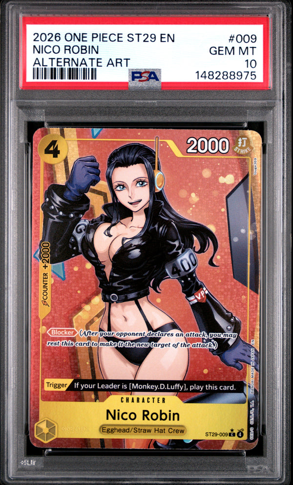 Nico Robin #009 2026 One Piece Starter Deck St29-Egghead PSA 10 Alternate Art