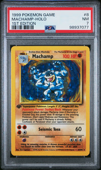 Machamp-Holo #8 1999 Pokemon Game PSA 7 1st Edition