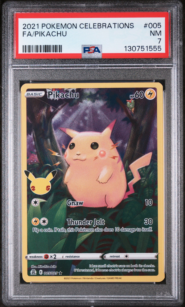 Pikachu #005 2021 Pokemon Celebrations PSA 7