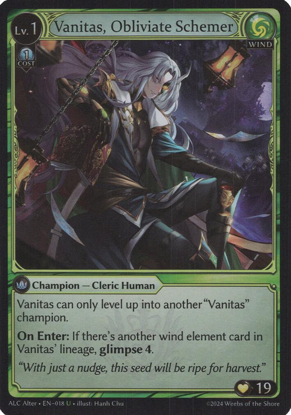 Vanitas, Obliviate Schemer (018) [Alchemical Revolution Alter Edition]