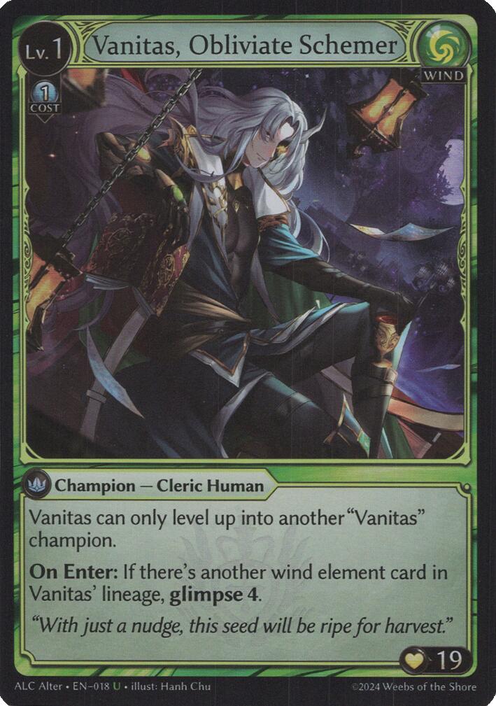 Vanitas, Obliviate Schemer (018) [Alchemical Revolution Alter Edition]