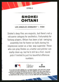 Shohei Ohtani 2024 Stadium Club #CFPRO-5 Chief Fantasy Professionals Red