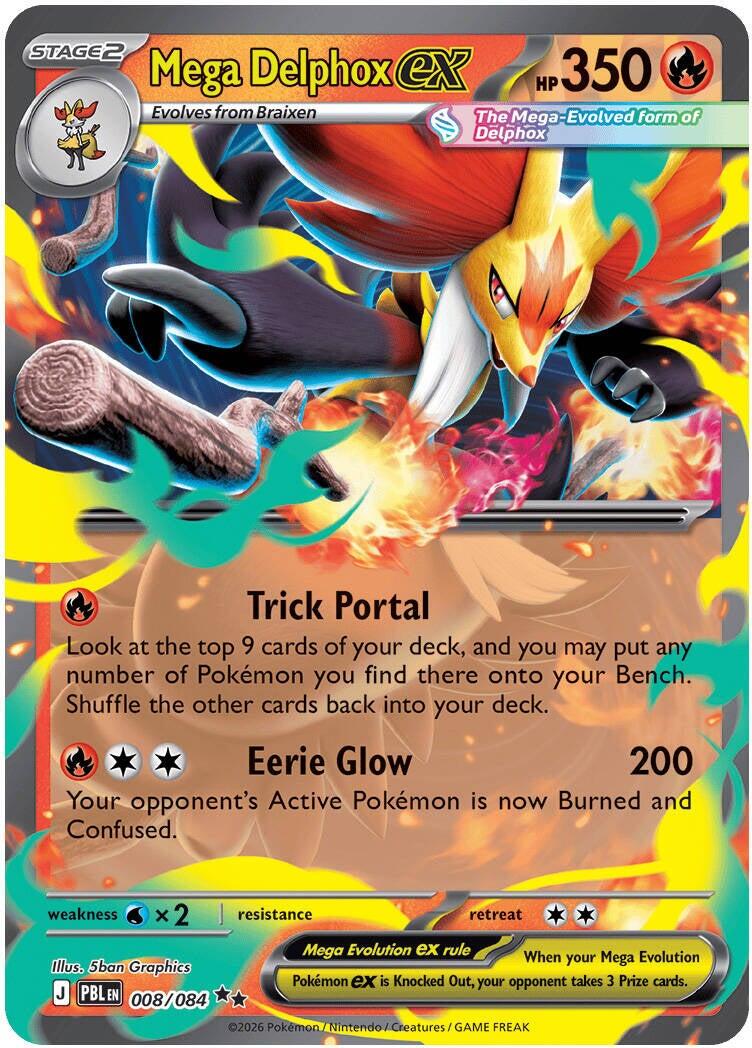 Mega Delphox ex (008/084) [Mega Evolution: Pitch Black]