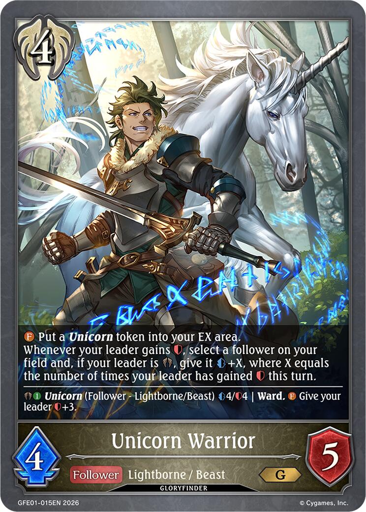Unicorn Warrior (GFE01-015EN) [Gloryfinder Events]