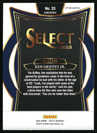 Ken Griffey Jr. 2025 Panini Select #33 Ice Prizms