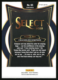 Chandler Simpson 2025 Panini Select #65 Ice Prizms