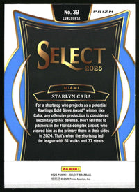 Starlyn Caba 2025 Panini Select #39 Ice Prizms