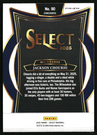 Jackson Chourio 2025 Panini Select #90 Ice Prizms