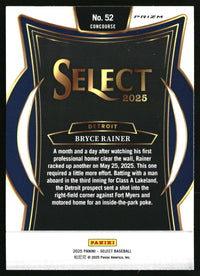 Bryce Rainer 2025 Panini Select #52 Ice Prizms