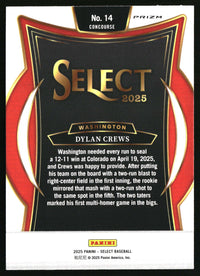 Dylan Crews 2025 Panini Select #14 Ice Prizms