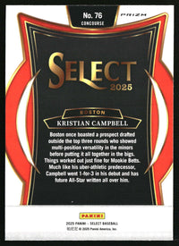 Kristian Campbell 2025 Panini Select #76 Ice Prizms