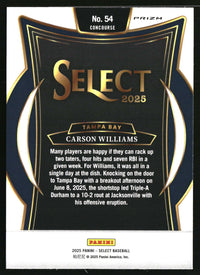 Carson Williams 2025 Panini Select #54 Ice Prizms