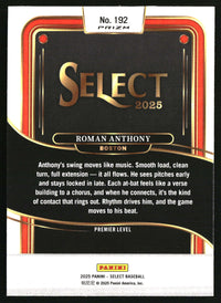 Roman Anthony 2025 Panini Select #192 Ice Prizms