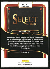 Tommy Troy 2025 Panini Select #193 Ice Prizms