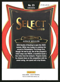 Aidan Miller 2025 Panini Select #23 Orange Flash Prizms