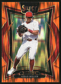 Aidan Miller 2025 Panini Select #23 Orange Flash Prizms