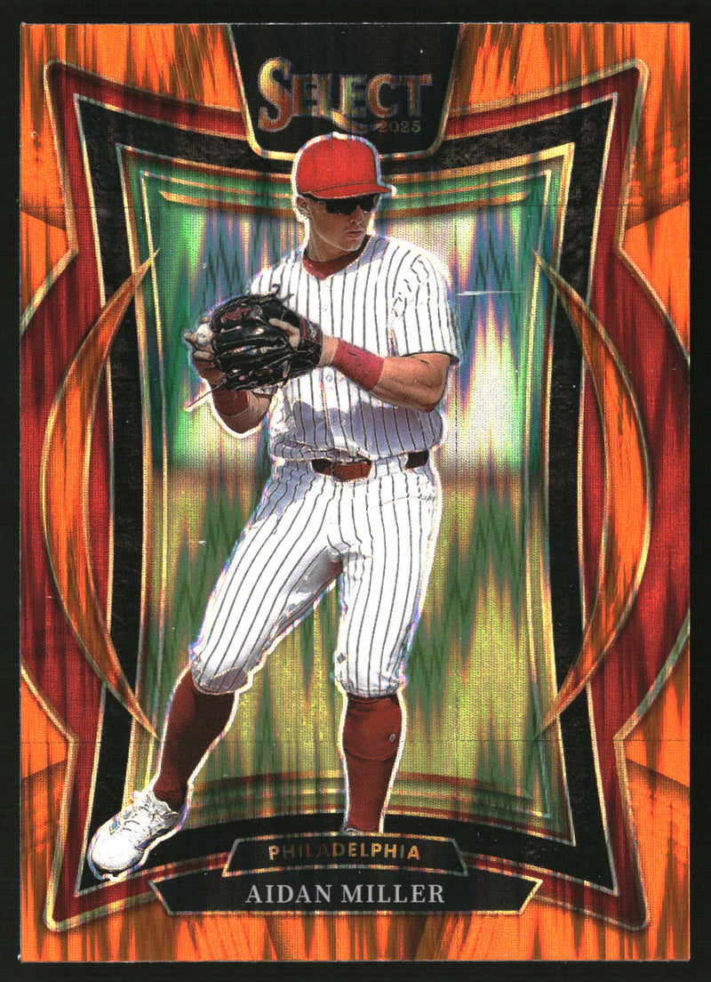 Aidan Miller 2025 Panini Select #23 Orange Flash Prizms