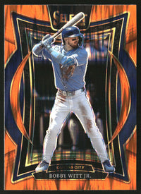 Bobby Witt Jr. 2025 Panini Select #82 Orange Flash Prizms