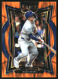 Matt Shaw 2025 Panini Select #34 Orange Flash Prizms