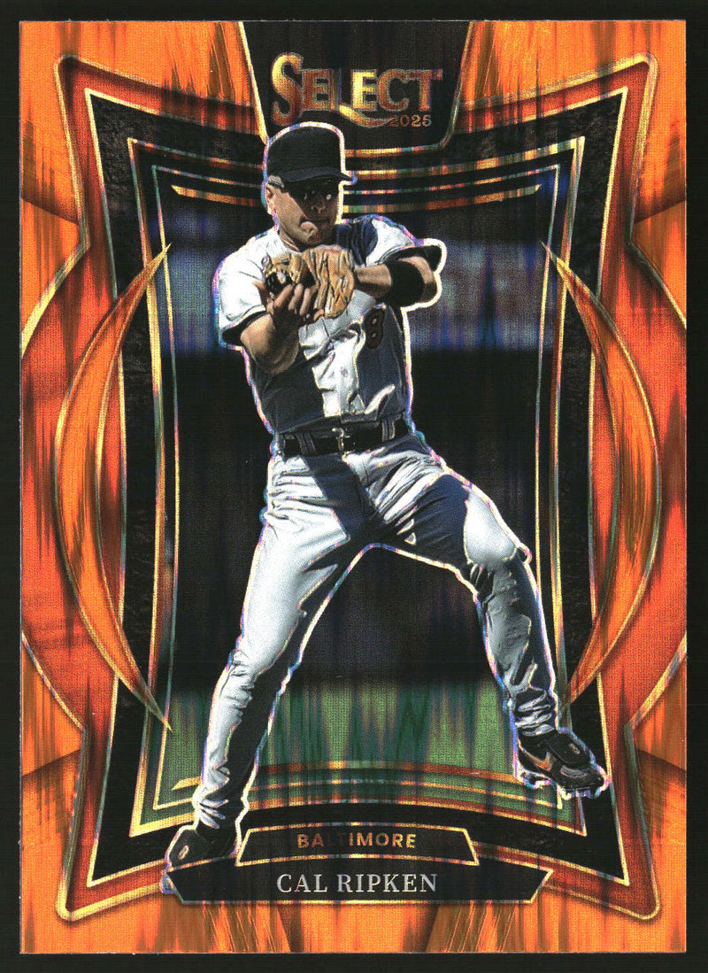 Cal Ripken 2025 Panini Select #50 Orange Flash Prizms