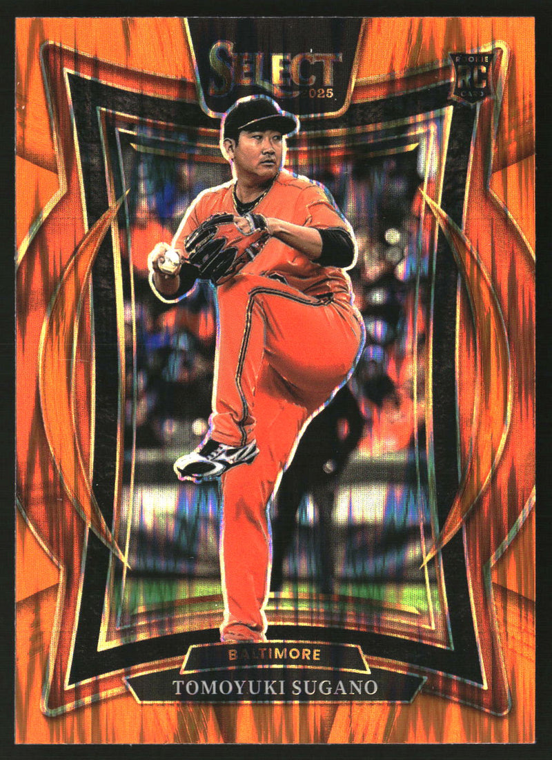 Tomoyuki Sugano 2025 Panini Select #92 Orange Flash Prizms