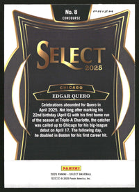 Edgar Quero 2025 Panini Select #8 Orange Flash Prizms