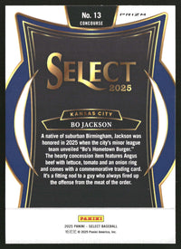 Bo Jackson 2025 Panini Select #13 Orange Flash Prizms