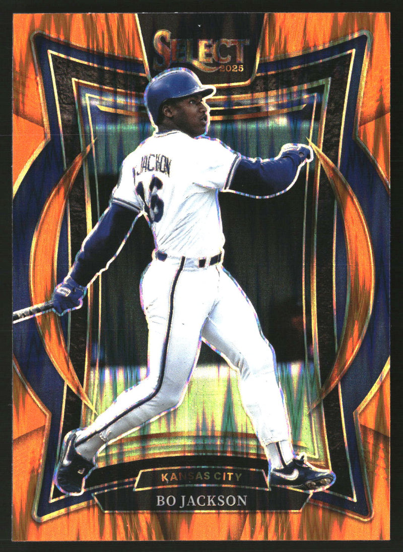 Bo Jackson 2025 Panini Select #13 Orange Flash Prizms