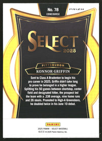 Konnor Griffin 2025 Panini Select #78 Orange Flash Prizms