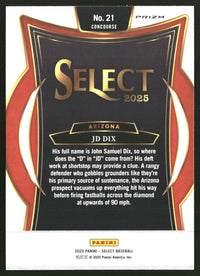 JD Dix 2025 Panini Select #21 Orange Flash Prizms