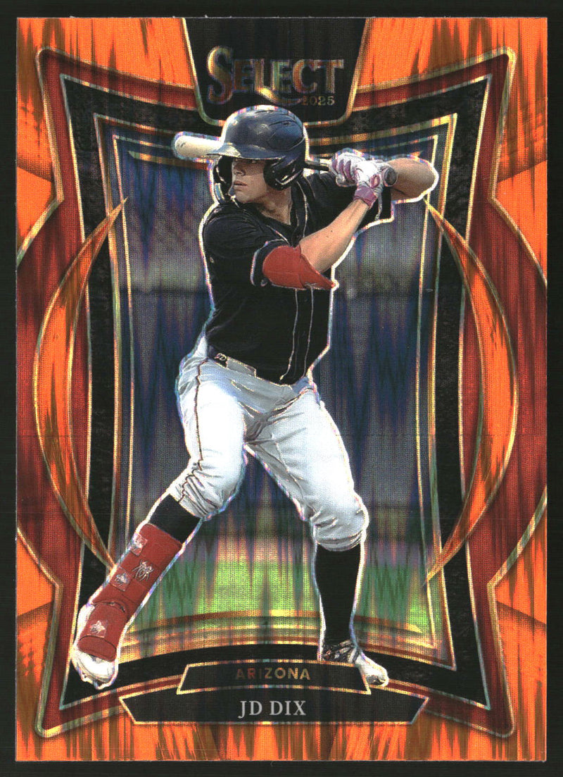 JD Dix 2025 Panini Select #21 Orange Flash Prizms