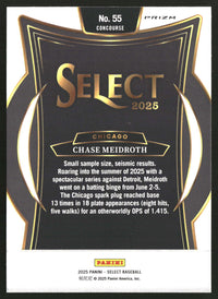 Chase Meidroth 2025 Panini Select #55 Orange Flash Prizms