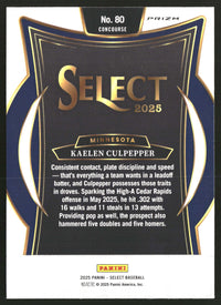 Kaelen Culpepper 2025 Panini Select #80 Orange Flash Prizms