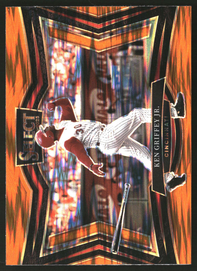 Ken Griffey Jr. 2025 Panini Select #225 Orange Flash Prizms
