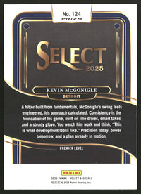 Kevin McGonigle 2025 Panini Select #124 Orange Flash Prizms