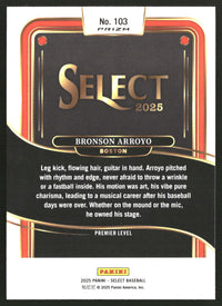 Bronson Arroyo 2025 Panini Select #103 Orange Flash Prizms