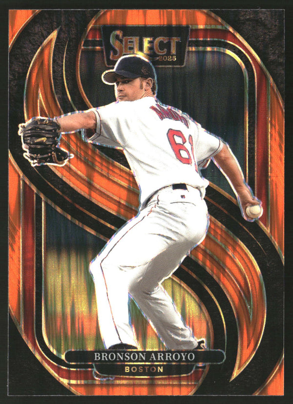 Bronson Arroyo 2025 Panini Select #103 Orange Flash Prizms