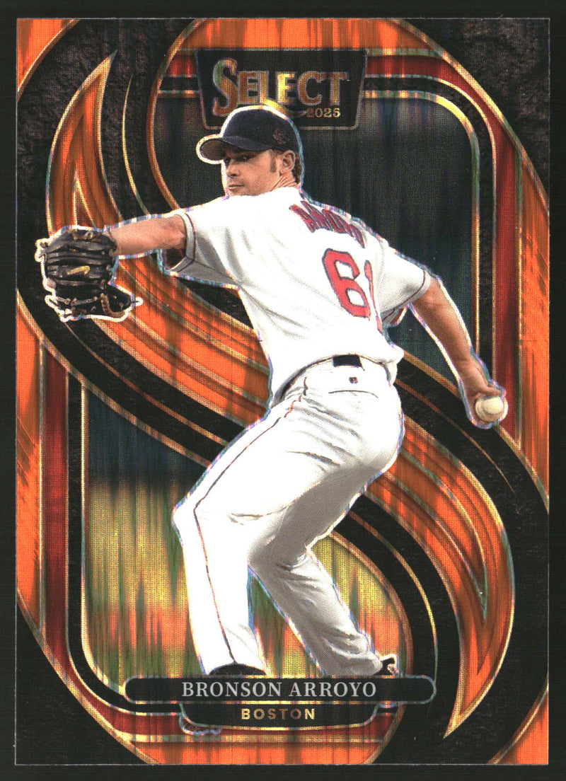 Bronson Arroyo 2025 Panini Select #103 Orange Flash Prizms
