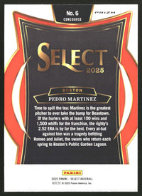 Pedro Martinez 2025 Panini Select #6 Orange Flash Prizms