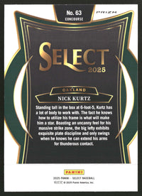 Nick Kurtz 2025 Panini Select #63 Orange Flash Prizms