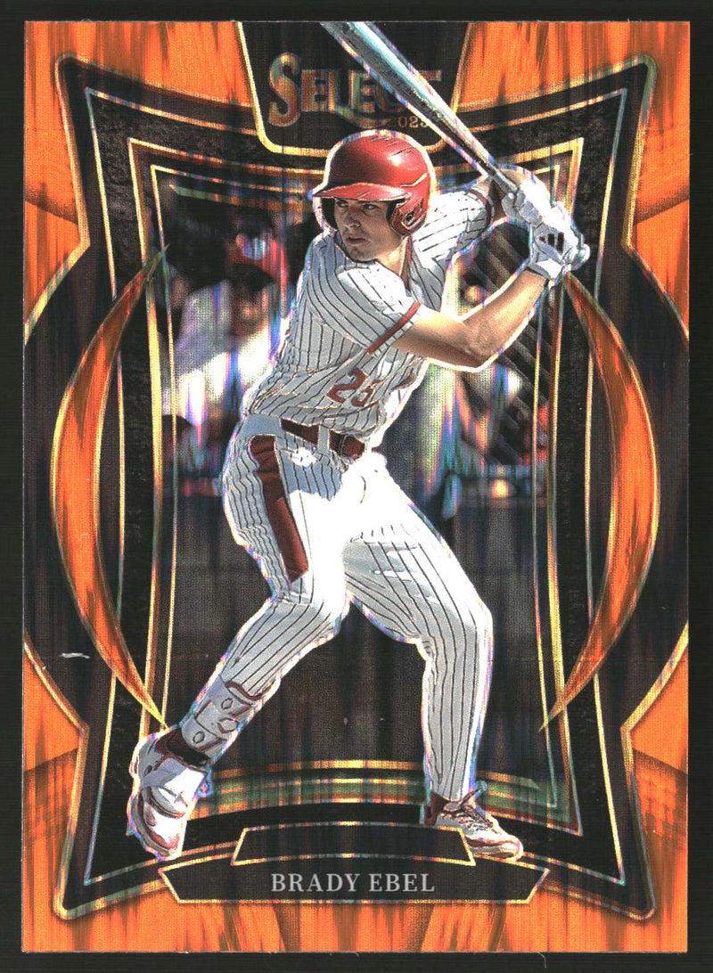 Brady Ebel 2025 Panini Select #22 Orange Flash Prizms