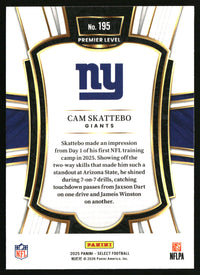 Cam Skattebo 2025 Panini Select #195 RC
